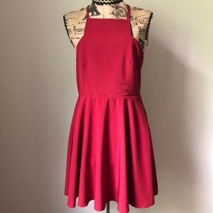 Lulu’s Deep Red A-Line Dress Size M